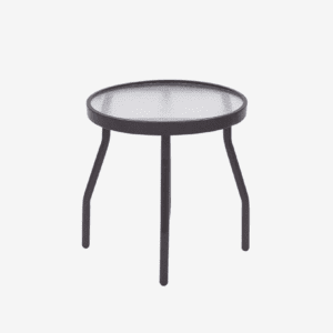 A18-2 Round Acrylic Side Table - Angled Leg