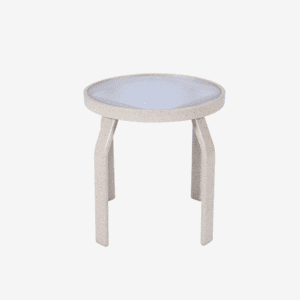 AW18 Round Acrylic Side Table - Straight Leg