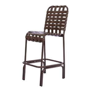 C75B Basketweave Strap Patio Bar Stool