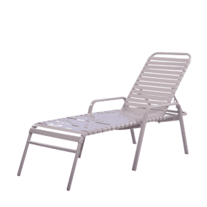 R165 16-inch Strap Chaise Lounge with Arms